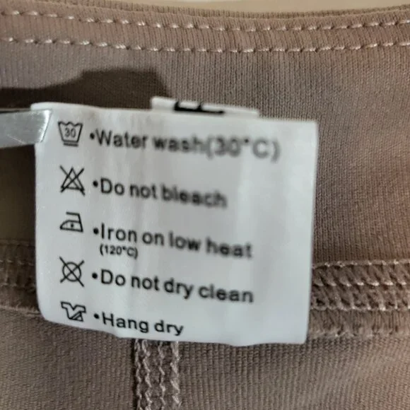 Reoria 2 Piece Loungewear Set Square Neck Flare Leg Size XL Tan NEW - Picture 13 of 13